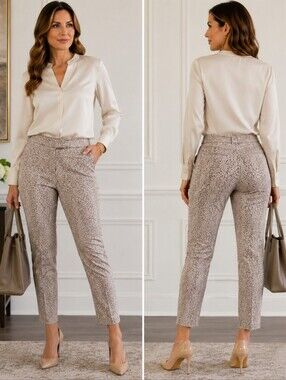 Tahari Arthur S. Lavine Petite Embossed Dress Slacks